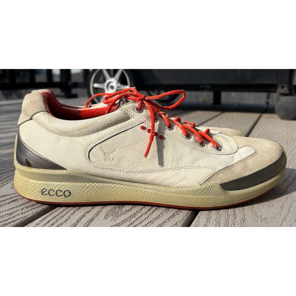 Ecco Mens Yak Suede Leather Hydro Max Sneakers Walking Casual Golf Shoes Size 11